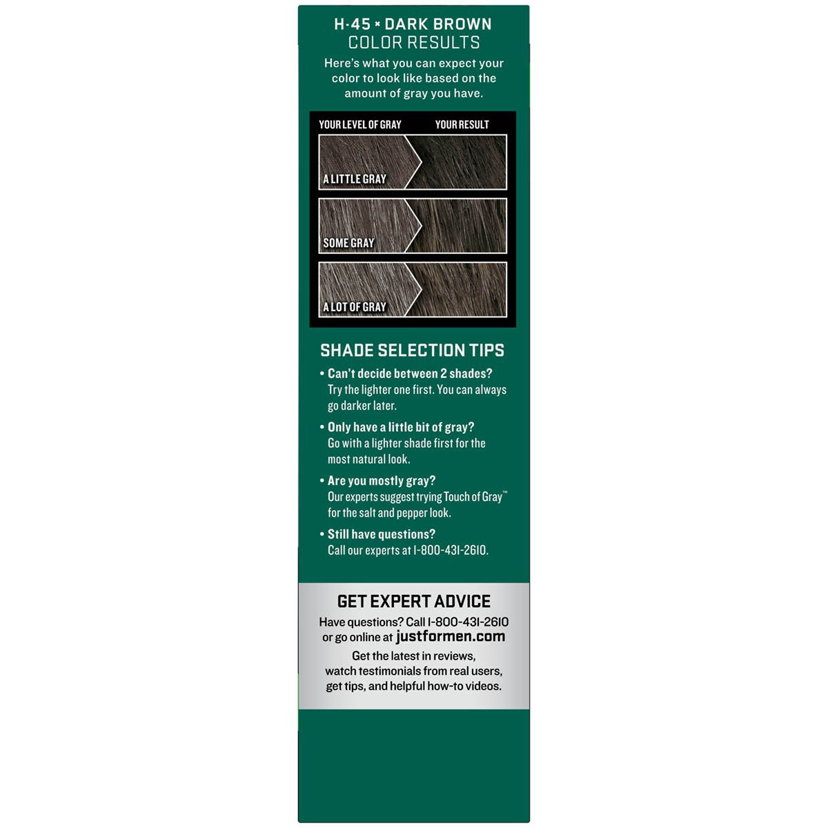 Just For Men Original Formula Men's Hair Color, Dark Brown Beauty & Personal Care Just for Men