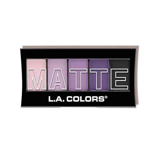 L.A. COLORS 5 Color Matte Eyeshadow Palette, Purple Cashmere CEM473 Beauty & Personal Care L.A. COLORS