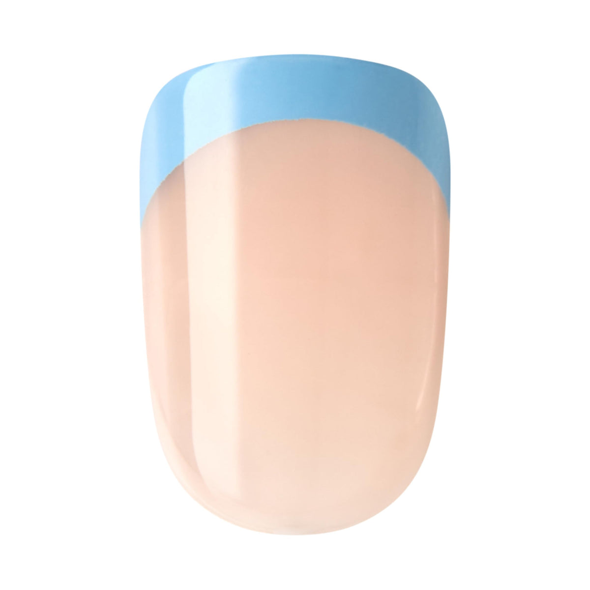 Kiss Impress No Glue Mani Press On Nails, French, 'Snooze', Blue, Short Size, Squoval Shape, Includes 30 Nails, Prep Pad, 1 Manicure Stick, 1 Mini