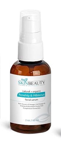 Rosehip & Hibiscus Facial Serum with Vitamins A B C E-Skin Lightening Wrinkles Acne (2 oz / 60 ml) Beauty & Personal Care Skin Beauty Solutions