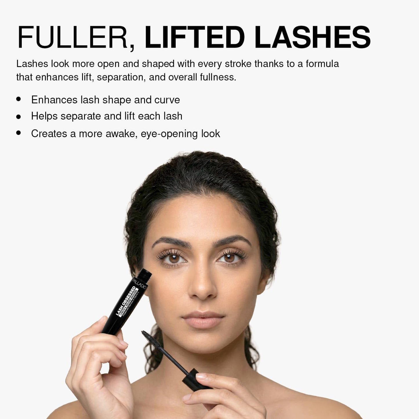 Palladio Lash Obsessed Mascara, Extreme Definition Lengthening Mascara, Amplifies Volume & Fullness, Evenly Coats Lashes, Lucious Length, Natural Beauty & Personal Care Palladio