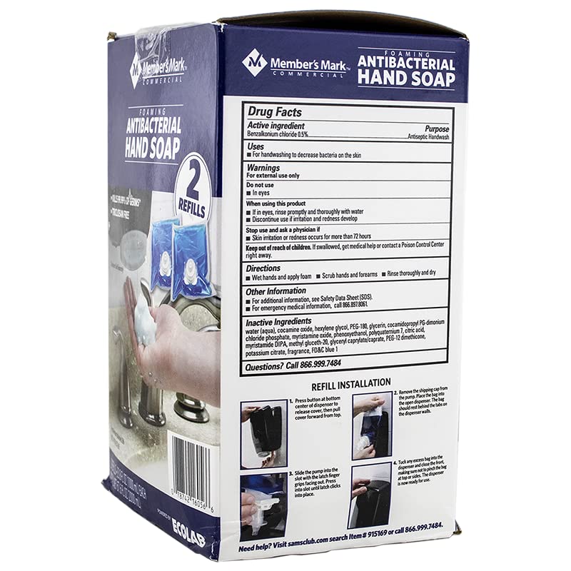 Members Mark Antibacterial Hand Soap 2 Pack Net 67.6 Oz Beauty & Personal Care MEMBER´S MARK