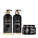 ULTRA GOLD - PROFESSIONAL BRAZILIAN KERATIN TREATMENT BUNDLE (Detox Shampoo 1000ml + Keratin Treatment 1000ml + Mask 500ml) Beauty & Personal Care KERARGANIC