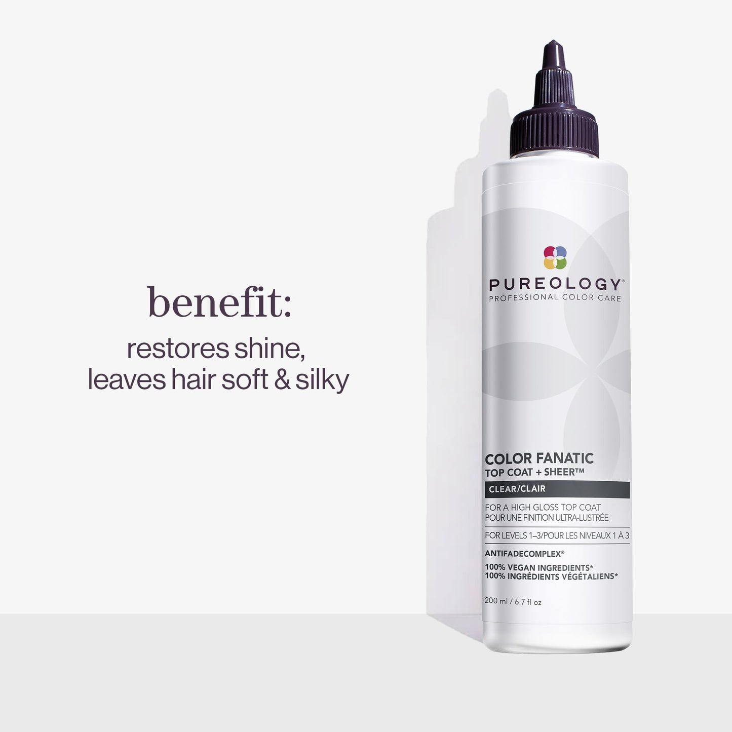 Pureology Color Fanatic Top Coat + Sheer Clear Hair Toner | Hair Gloss Treatment | Clear Hair Glaze for Brunette & Black Hair | 6.7 Fl Oz Beauty & Personal Care Pureology