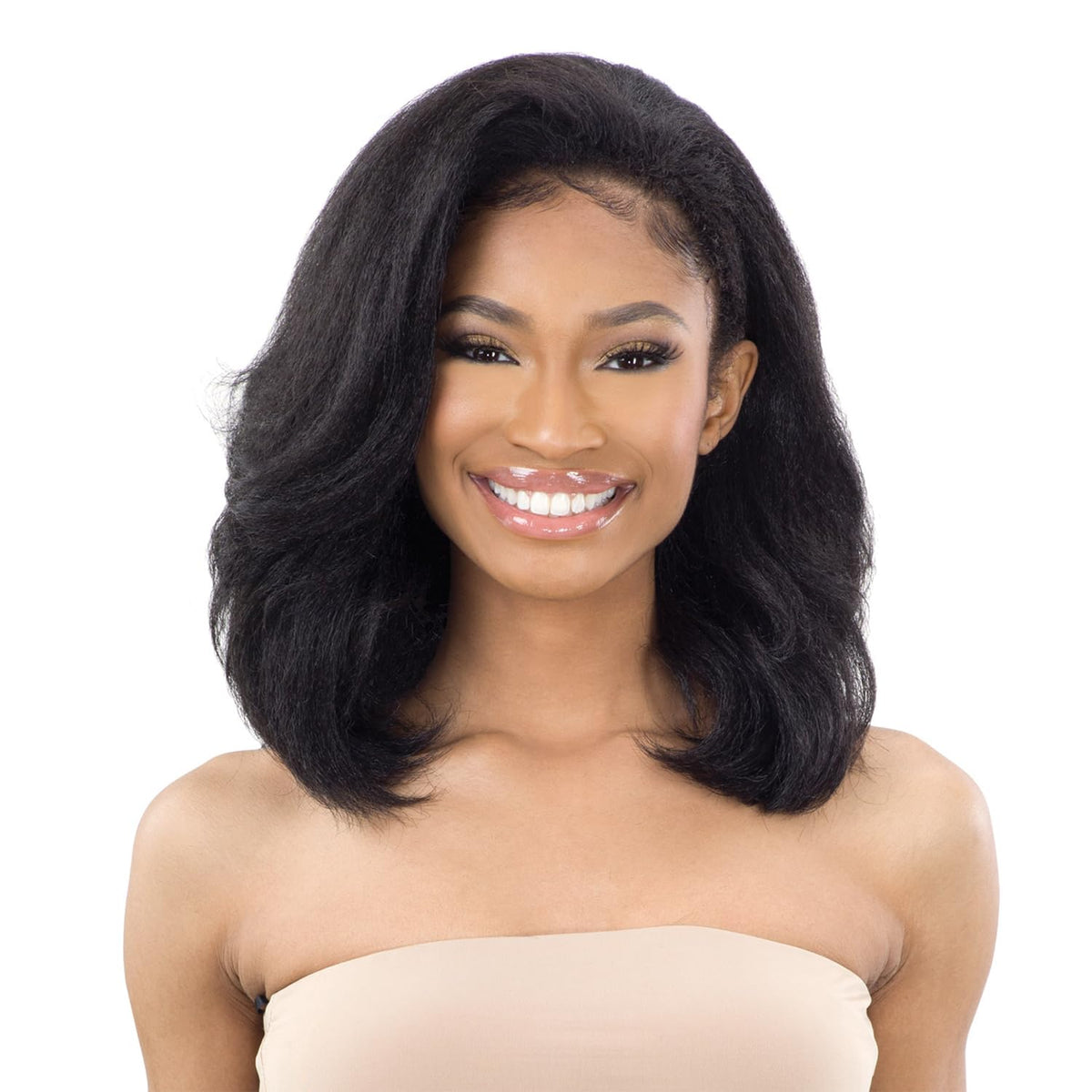 FreeTress Equal Full Cap Drawstring Natural Me Natural Roller Set (DARK BROWN 2)