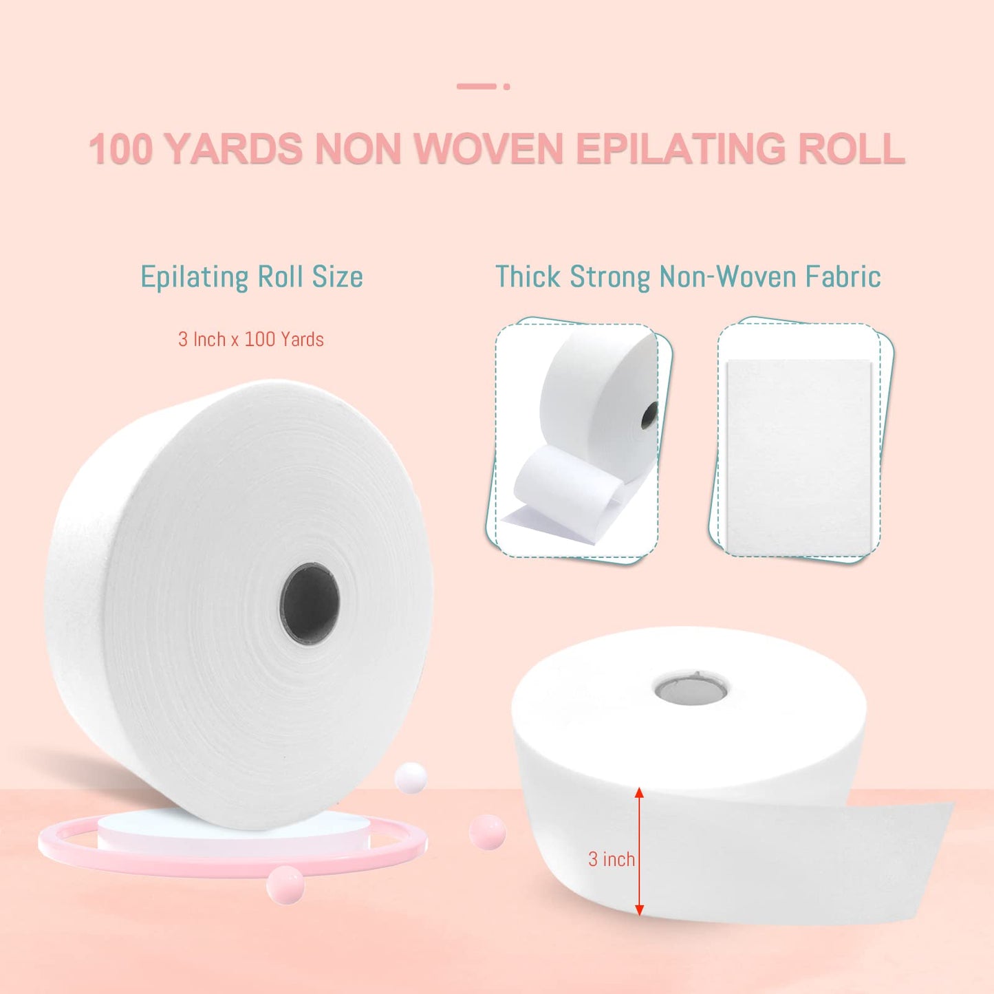 Charmyth Wax Strips Epilating Roll Non Woven Disposable for Body & Face 100 Yard Hair Removal Waxing Strips Beauty & Personal Care Charmyth