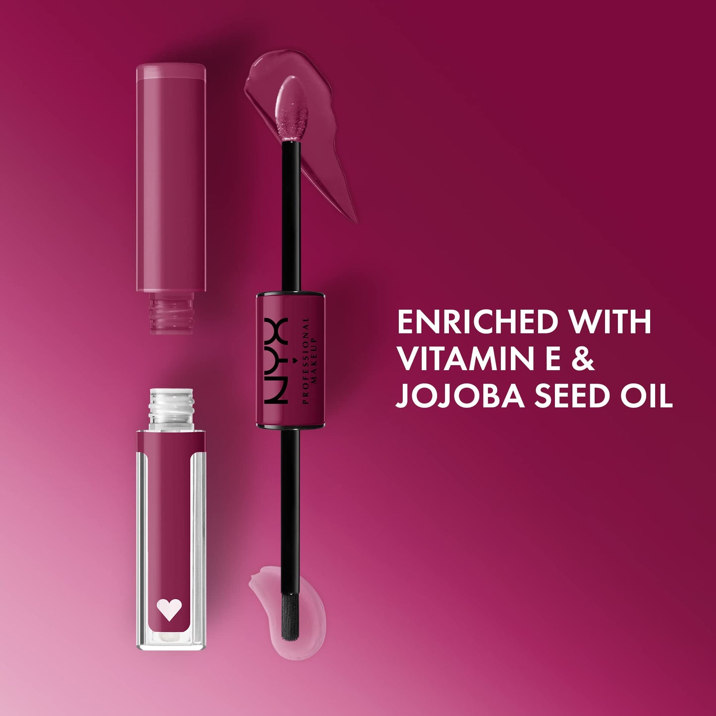 NYX PROFESSIONAL MAKEUP Shine Loud, Long-Lasting Liquid Lipstick with Clear Lip Gloss - In Charge (Perfect Berry) Beauty & Personal Care NYX PROFESSIONAL MAKEUP