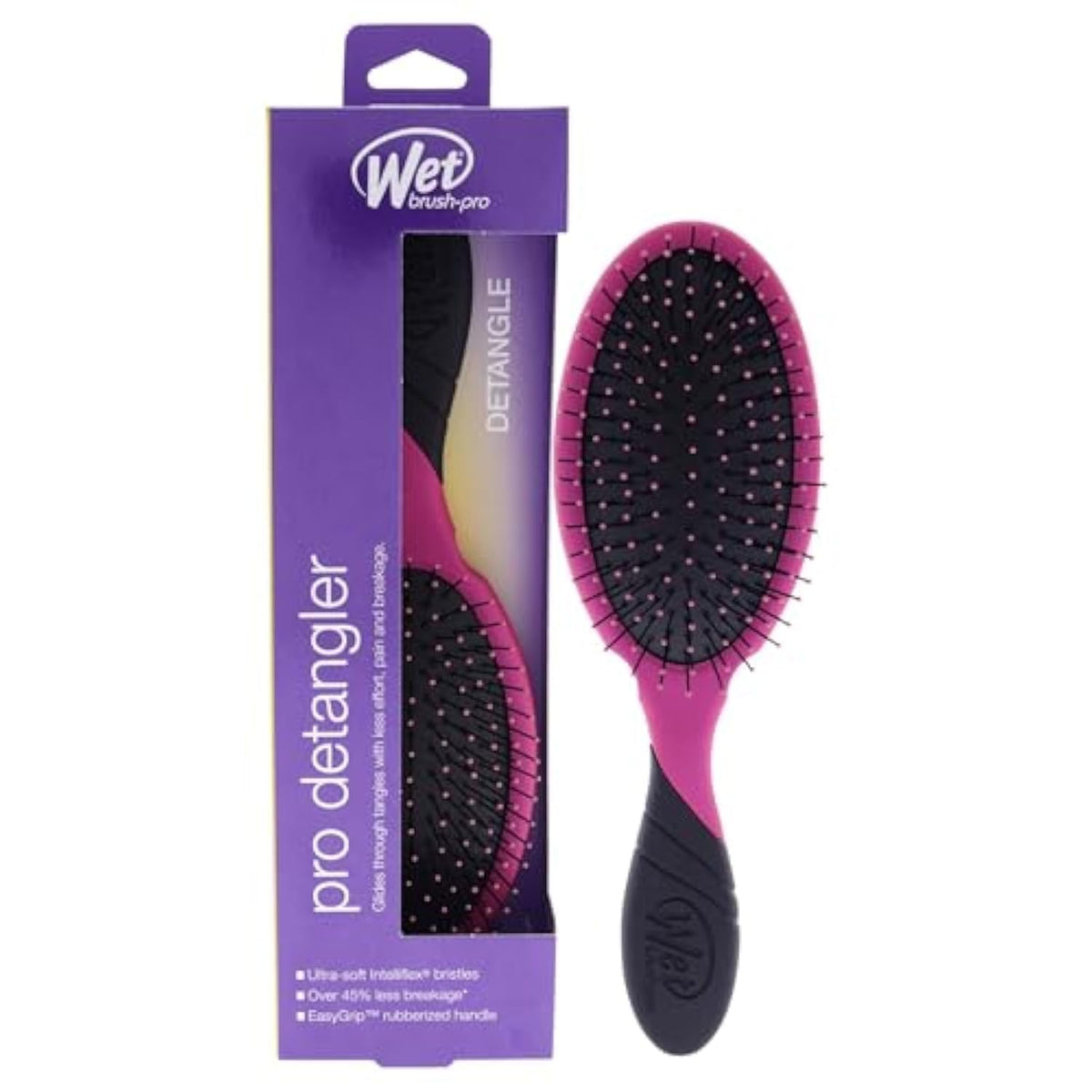 Wet Brush Pro Detangler Hair Brush - Pink | IntelliFlex & HeatFlex Bristles | Pain-Free Styling for Wet or Dry Hair | Safe for Blow Drying | For All