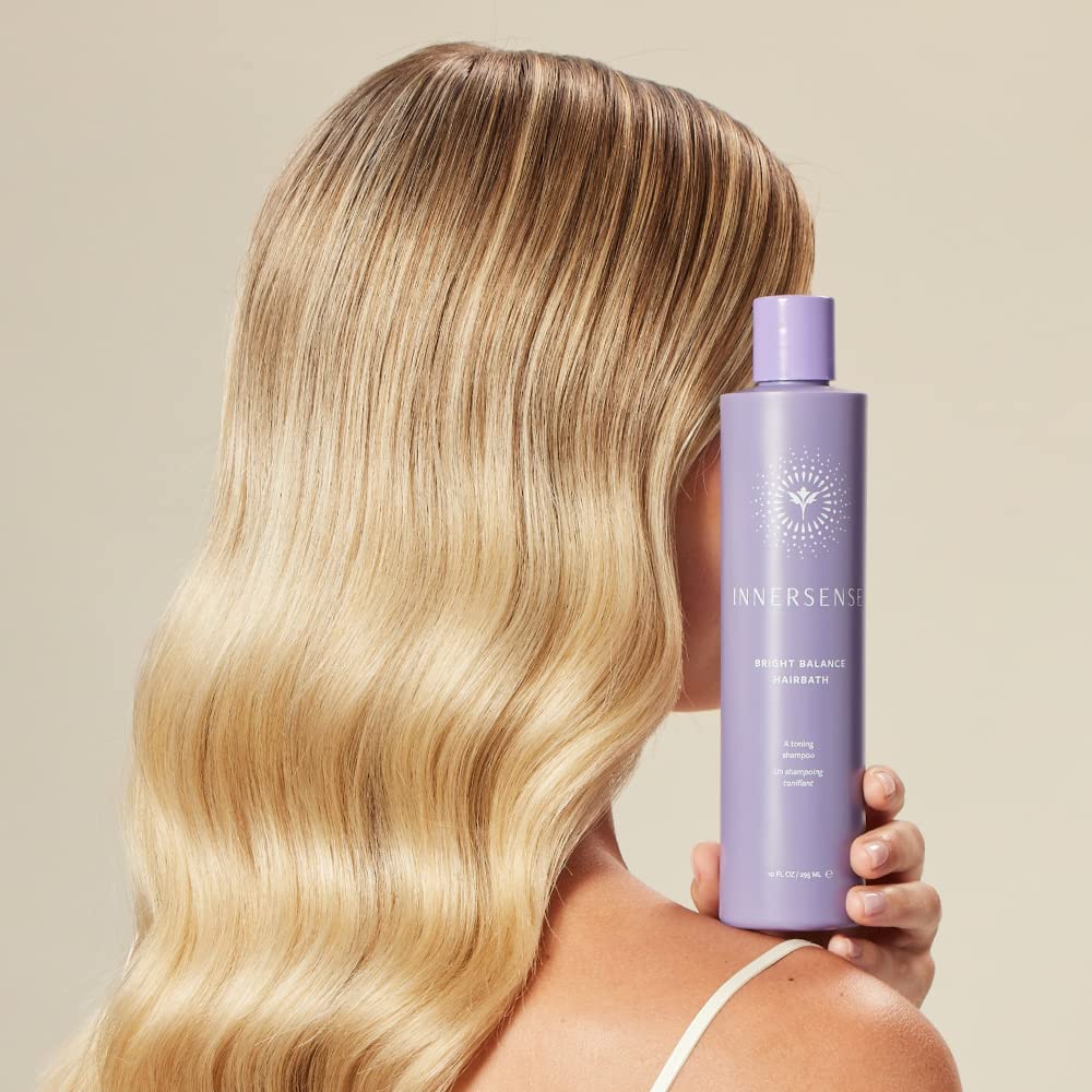 Innersense Organic Beauty - Natural Bright + Balanced Purple Toning Shampoo + Conditioner Value Duo | Non-Toxic, Cruelty-Free, Vegan Haircare (10 fl Beauty & Personal Care INNERSENSE