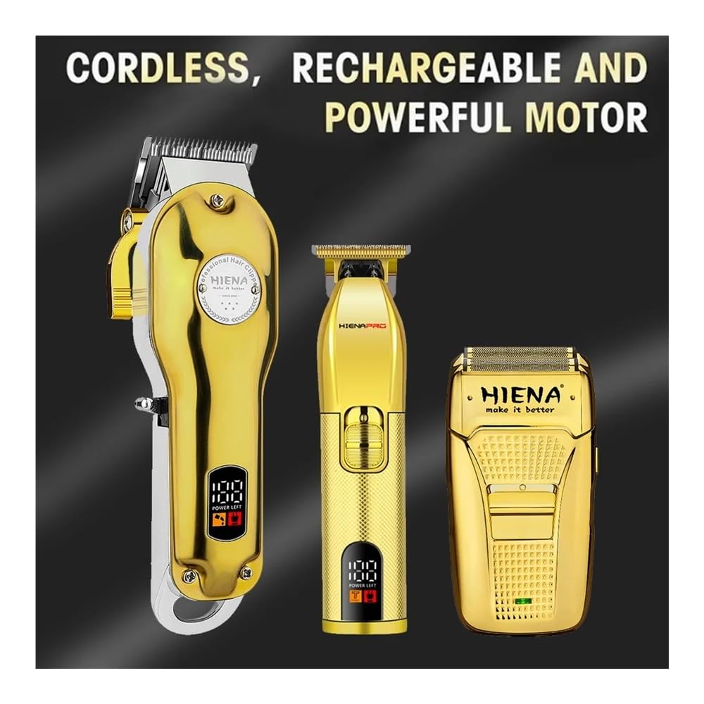 Razors HIENA Professional Men's Electric Hair Clipper 3piece Set, USB Charging Hair Clipper, Cordless use Trimmer, Men's Electric Razor Beauty and Personal Care EWKYLSEM