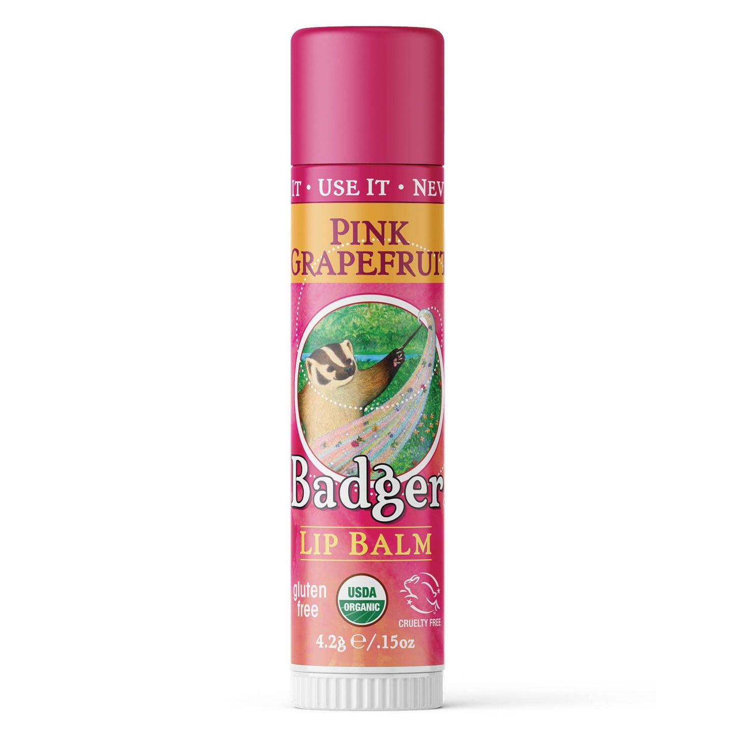 W.s. Badger, Pink Grapefruit Classic Lip Balm, 0.15 Ounce Beauty and Personal Care Badger