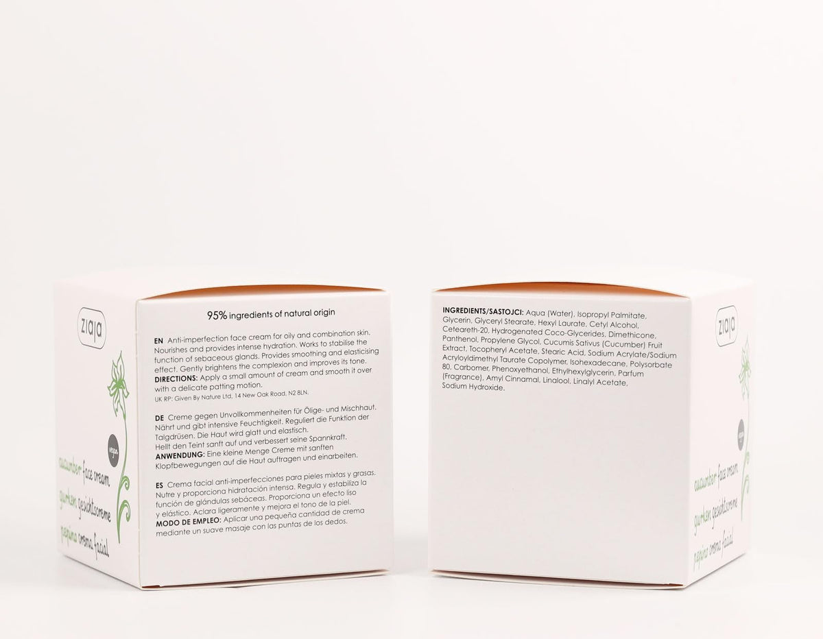 Ziaja Cucumber Face Cream Beauty & Personal Care Ziaja