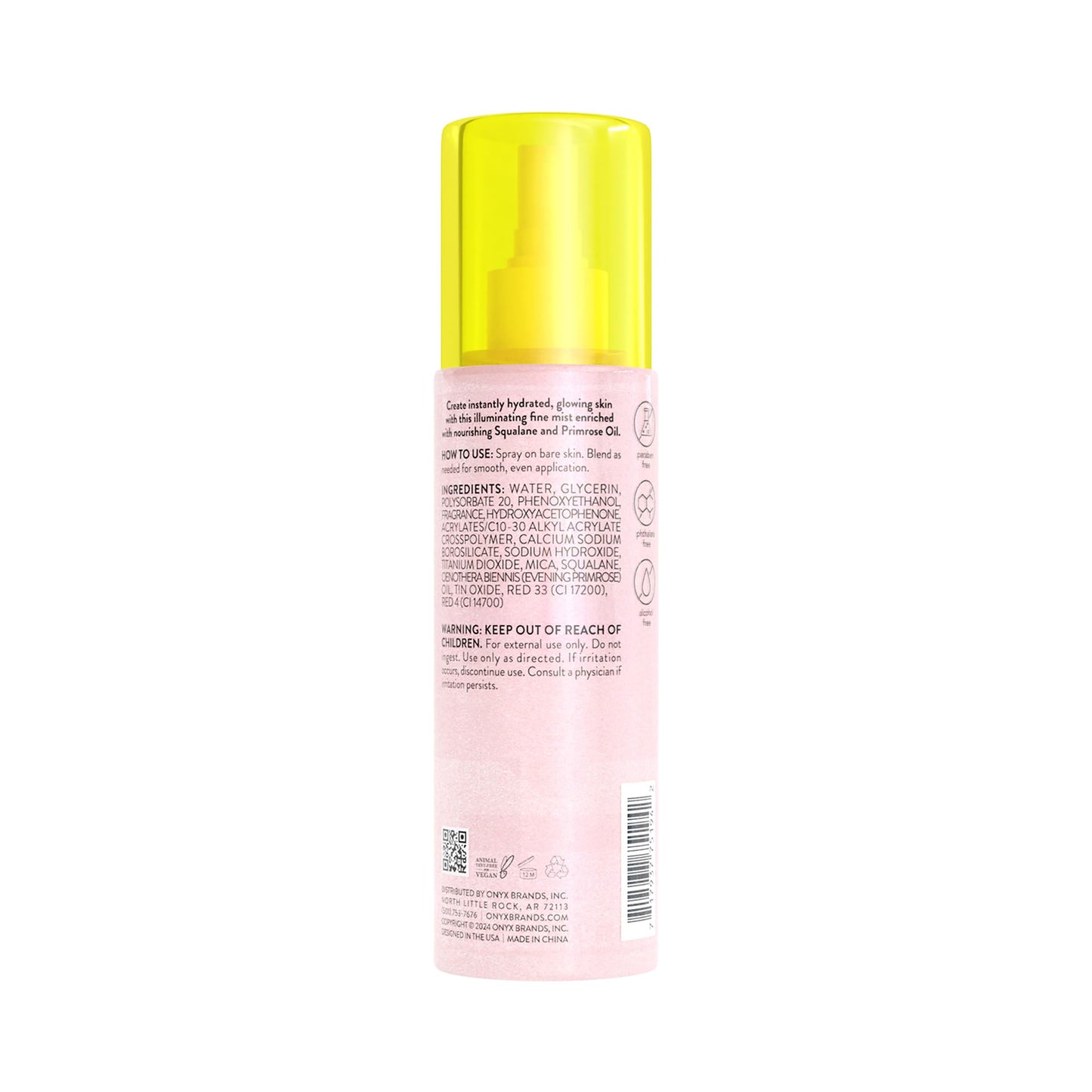 Onyx Professional Hydrating Shimmer Mist with Squalane & Primrose Oil, Rose Petals, 6.5 fl oz, 2pk - Shimmer Hair and Body Mist Creates a Radiant Glow Beauty & Personal Care Onyx Professional