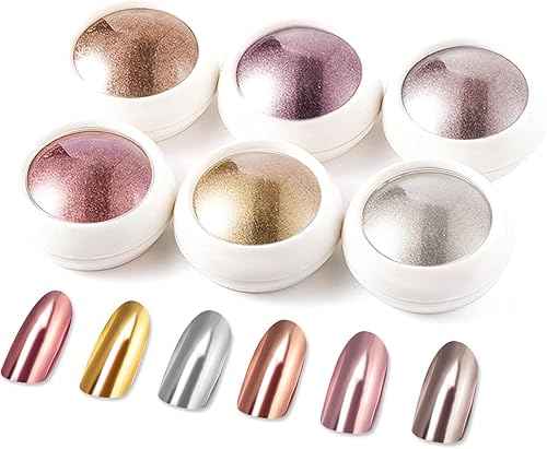 100% Metallic Effect Gold Chrome Nail Powder BISHENGYF: Holographic Mirror Glitter Gold Chrome Pigment Manicure Silver Copper Rose Gold Chrome Nail Beauty & Personal Care BISHENGYF