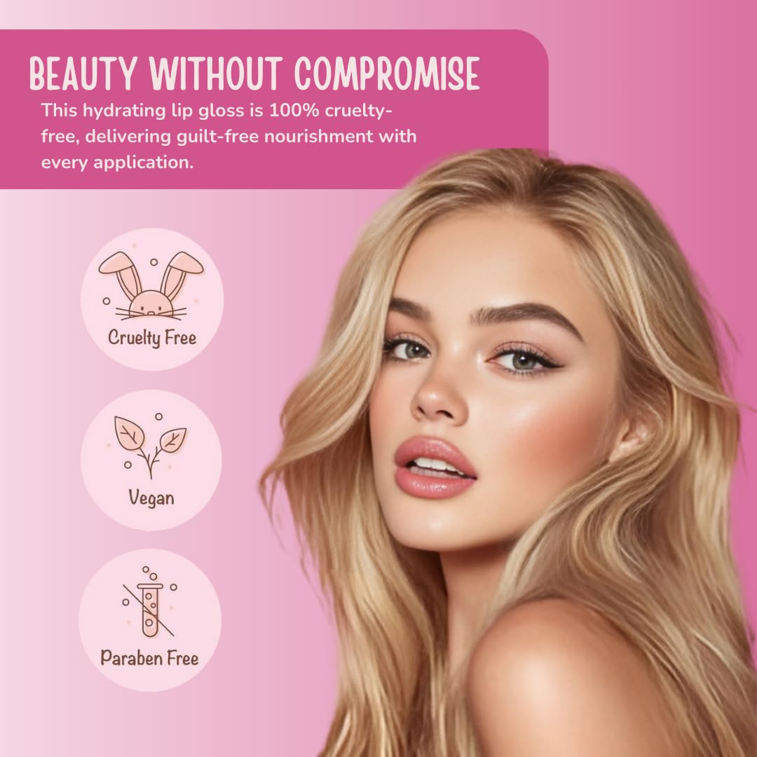 RUDE Cosmetics Berry Juicy Lip Gloss Duo, High Shine Lip Glosses Set, Moisturizing & Hydrating Lipgloss, Ideal for Day & Night Makeup Looks, Pure & Beauty & Personal Care RUDE