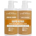 Daily Perfection Argan Oil Shampoo and Conditioner Set - Rapid Repair Deep Hydrationwith Biotin and Keratin for Weak, and Damaged Hair - Salt, Sulfate Beauty & Personal Care Daily Perfection