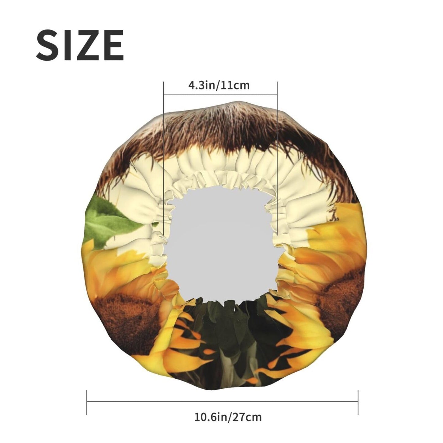 Reusable Shower Cap for Women Men Large Waterproof Shower Bonnet Washable Bath Cap Sloth Sunflower Hair Hat Elastic Band Double Layered Shower Hat Beauty and Personal Care FJWSLCH