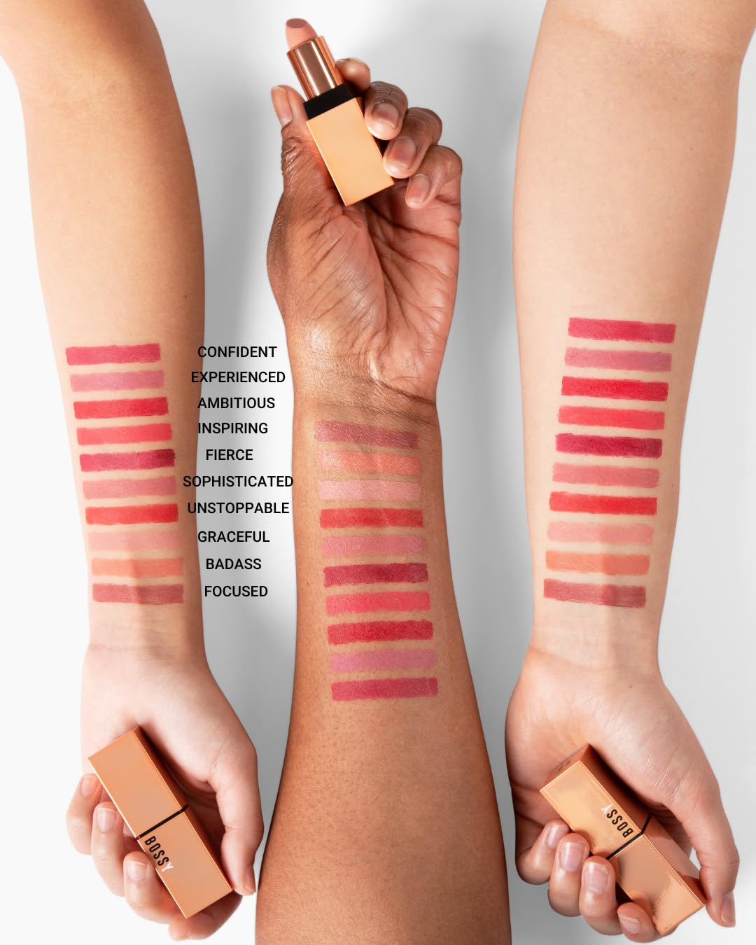 Bossy Cosmetics Vegan Lipstick for Women, Matte, Long Lasting, Hydrating Lip Stick with Vitamin E and Watermelon Seed Oil, Vegan Makeup, Paraben Beauty & Personal Care Bossy Cosmetics