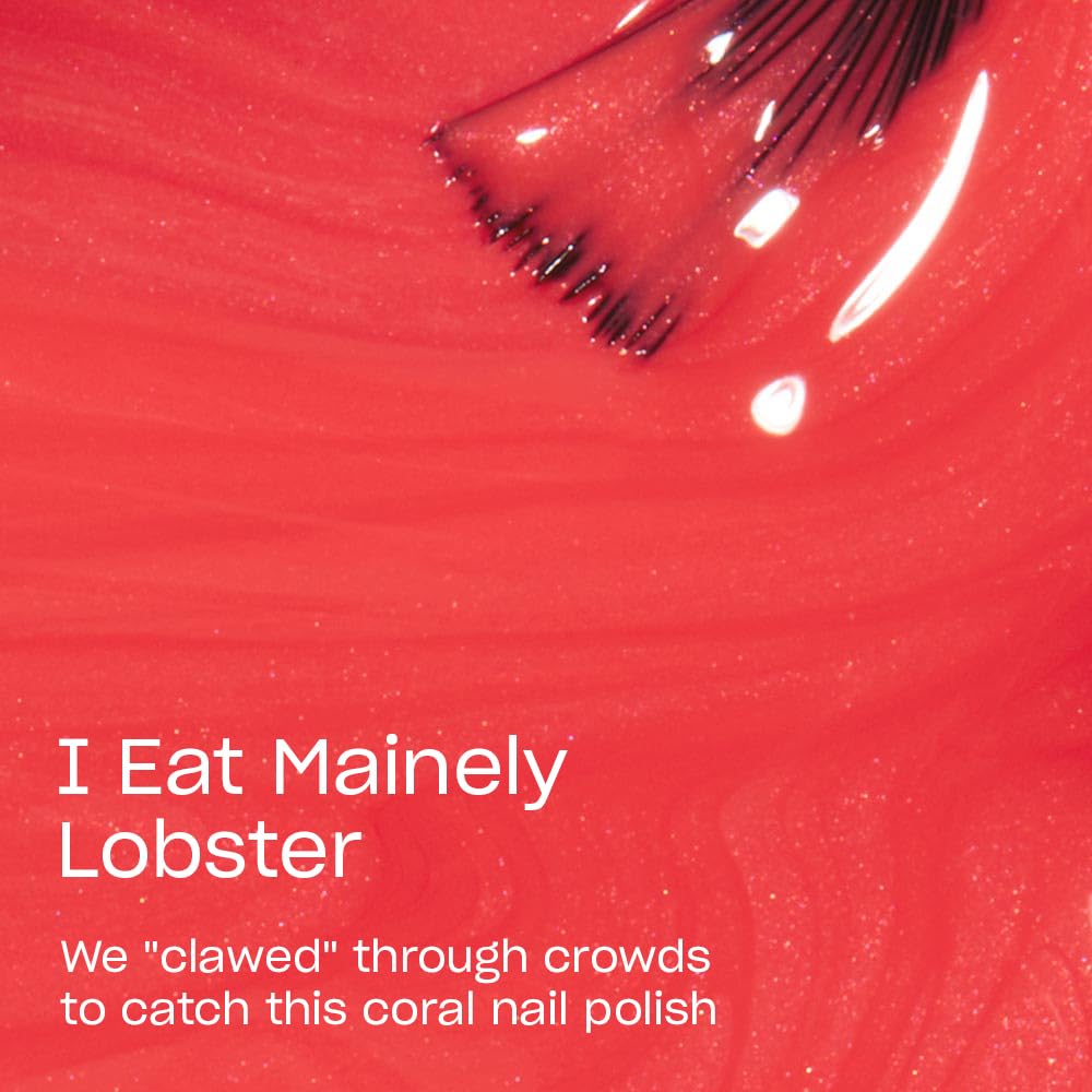 OPI Nail Lacquer I Eat Mainely Lobster | Opaque Bright Orange Crème Chip Resistant Nail Polish | Fast Drying, Streak Free Beauty & Personal Care OPI