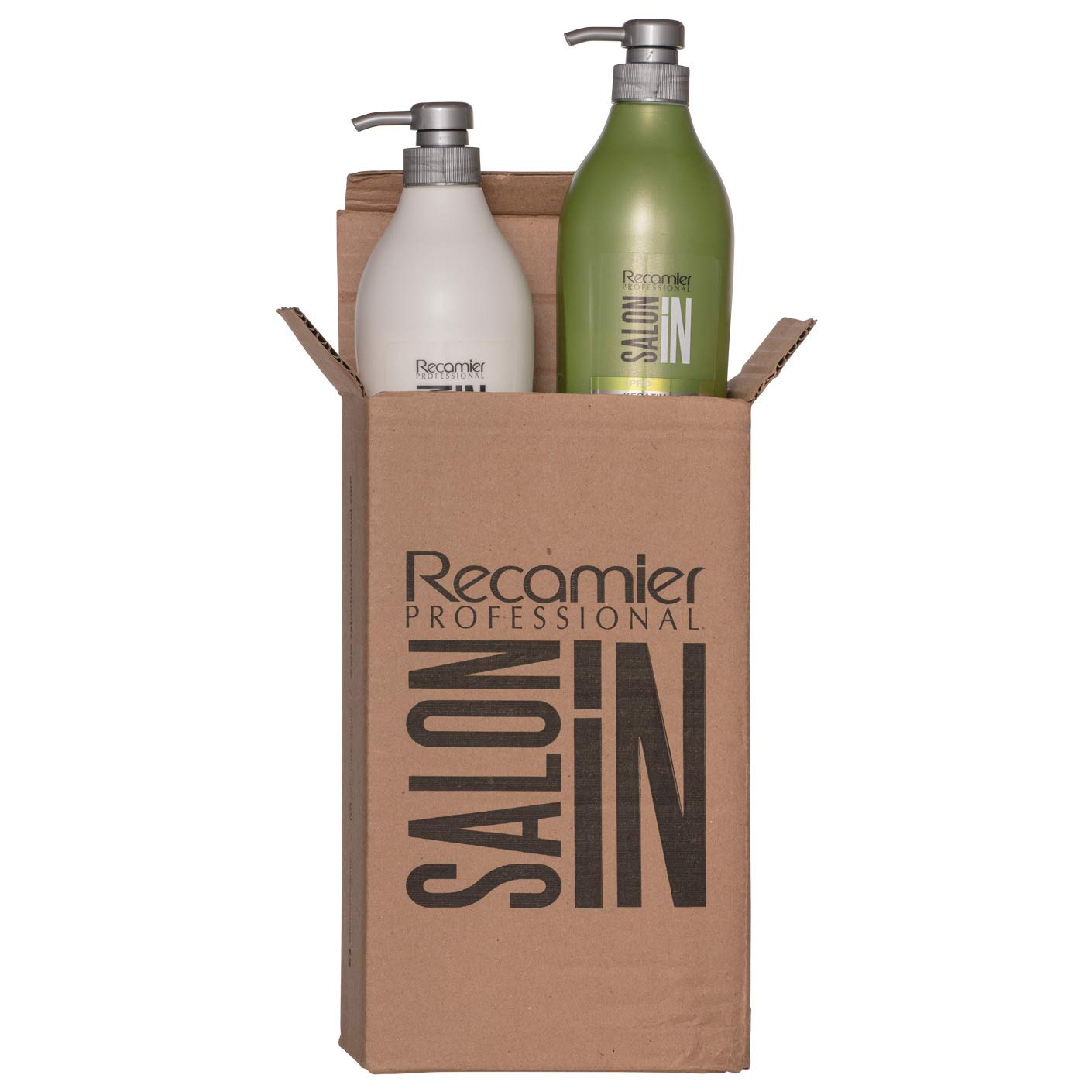 Salon In by Recamier | Keratin Ultra Force Hair Shampoo and Conditioner Set (33.8 fl oz / 1000 ml) | Repair & Strength Beauty & Personal Care RECAMIER PROFESSIONAL SALON IN