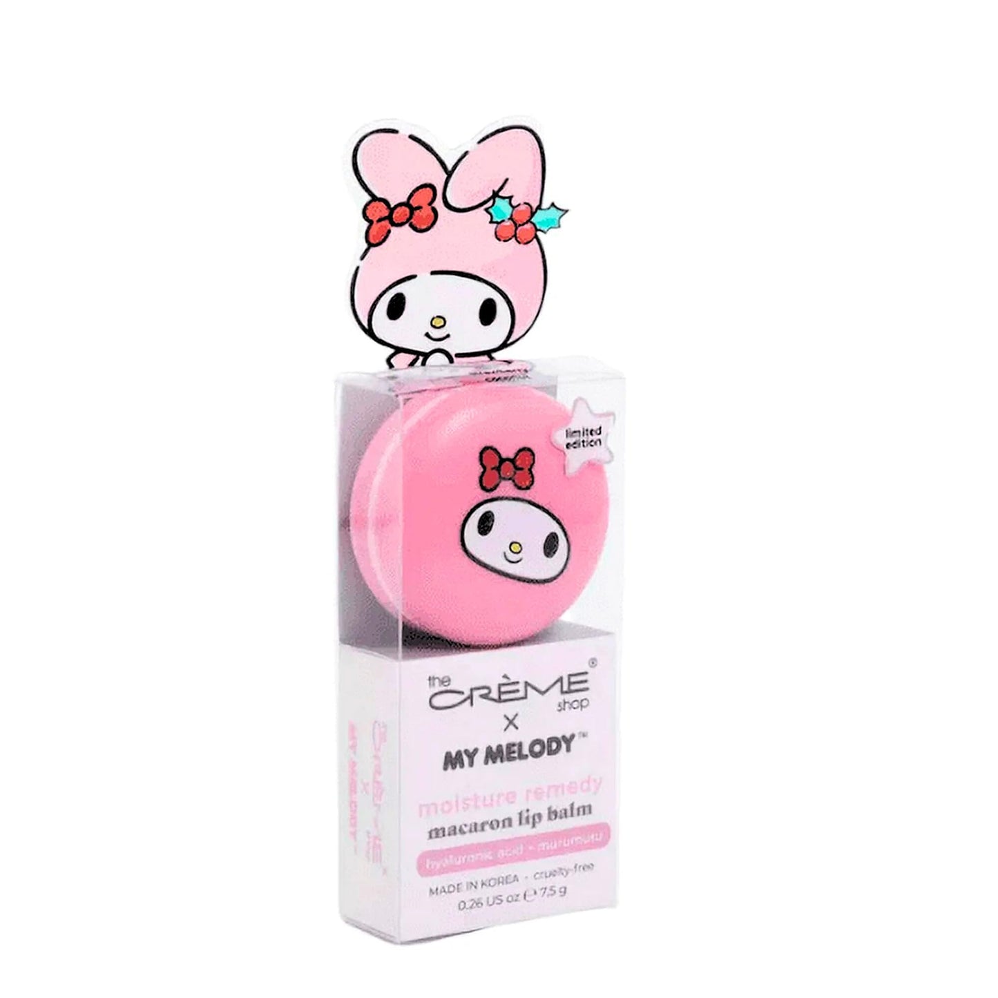 The Crème Shop x My Melody Moisture Remedy Macaron Lip Balm Korean Lip Balm with Murumuru Butter and Hyaluronic Acid Beauty & Personal Care The Crème Shop