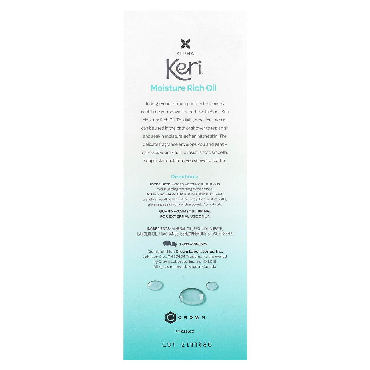 Keri Moisture Rich Shower Bath Oil, Clear, 8 Ounce Beauty and Personal Care Keri