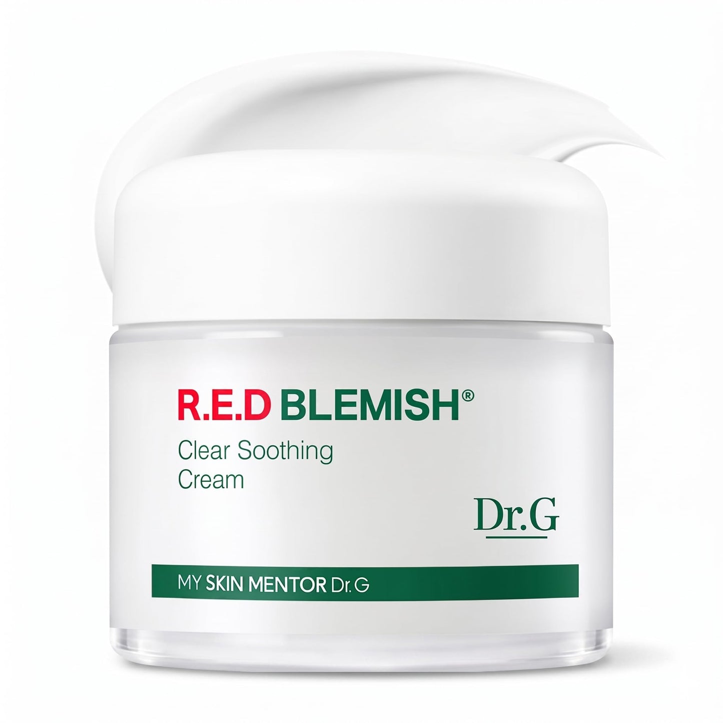 Dr. G R.E.D. Blemish Clear Soothing Cream - Calming Korean Moisturizer for Redness - Soothes Acne & Irritation - With Centella Asiatica - Long-Lasting Beauty & Personal Care Dr.G