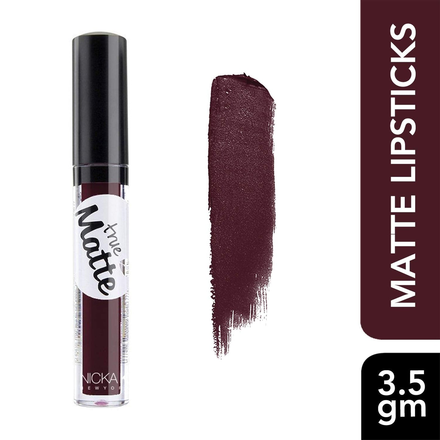 Nicka K True Matte Lip Color - NTM12 Aubergine Beauty & Personal Care NICKA K NEW YORK