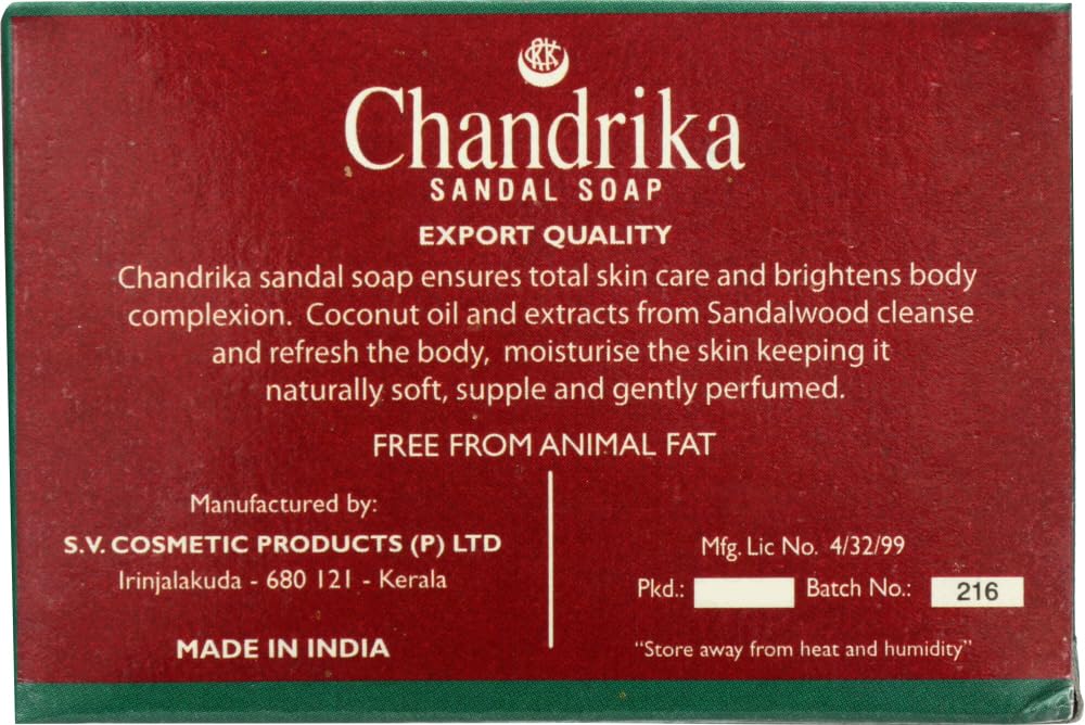Chandrika Soap Sandal Soap -- 75 g - 2pc by Chandrika Beauty & Personal Care Chandrika