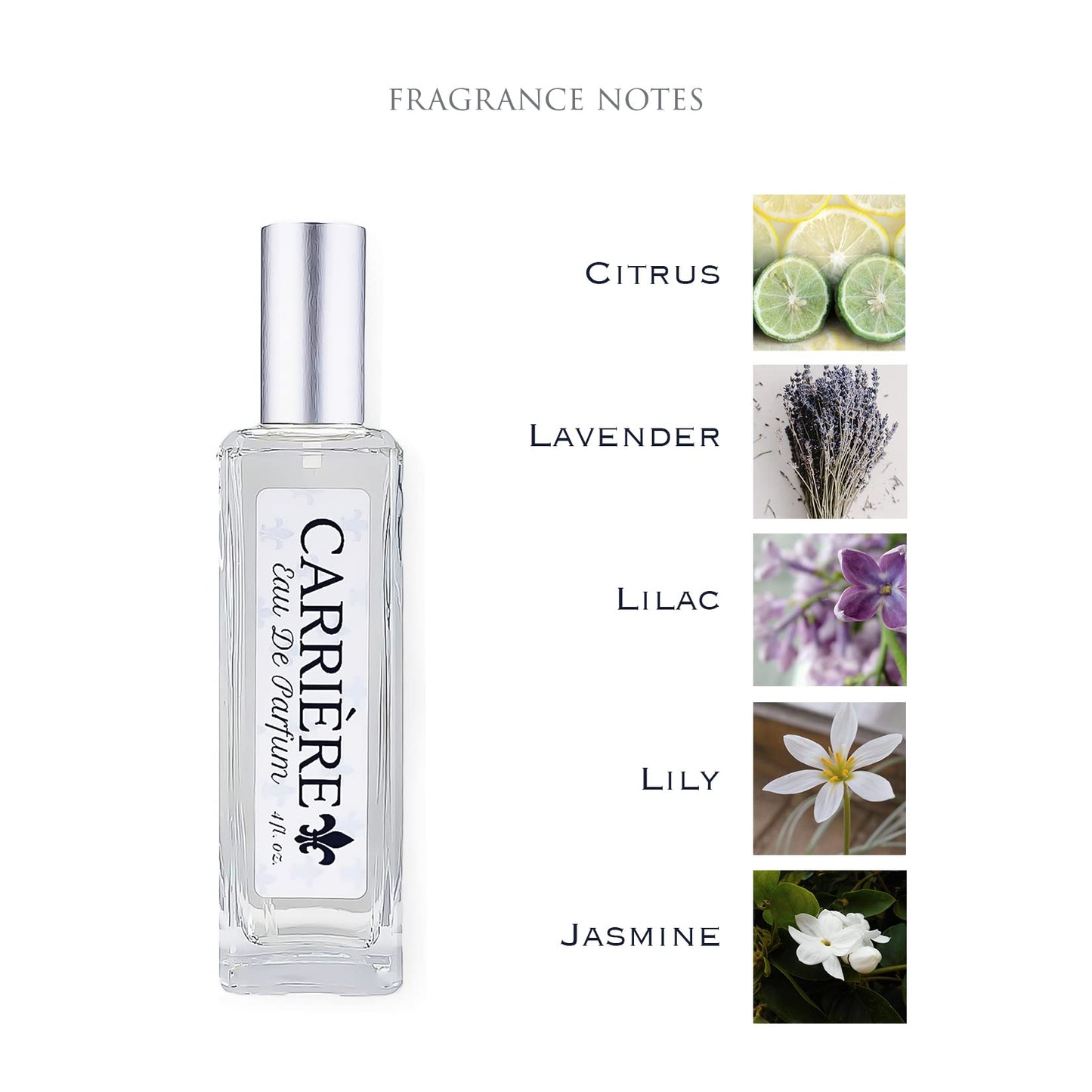 Gendarme Carriere Eau De Parfum Spray For Women with Aroma of Jasmine and Lilac, 4 oz (Spray Bottle) Beauty & Personal Care Gendarme