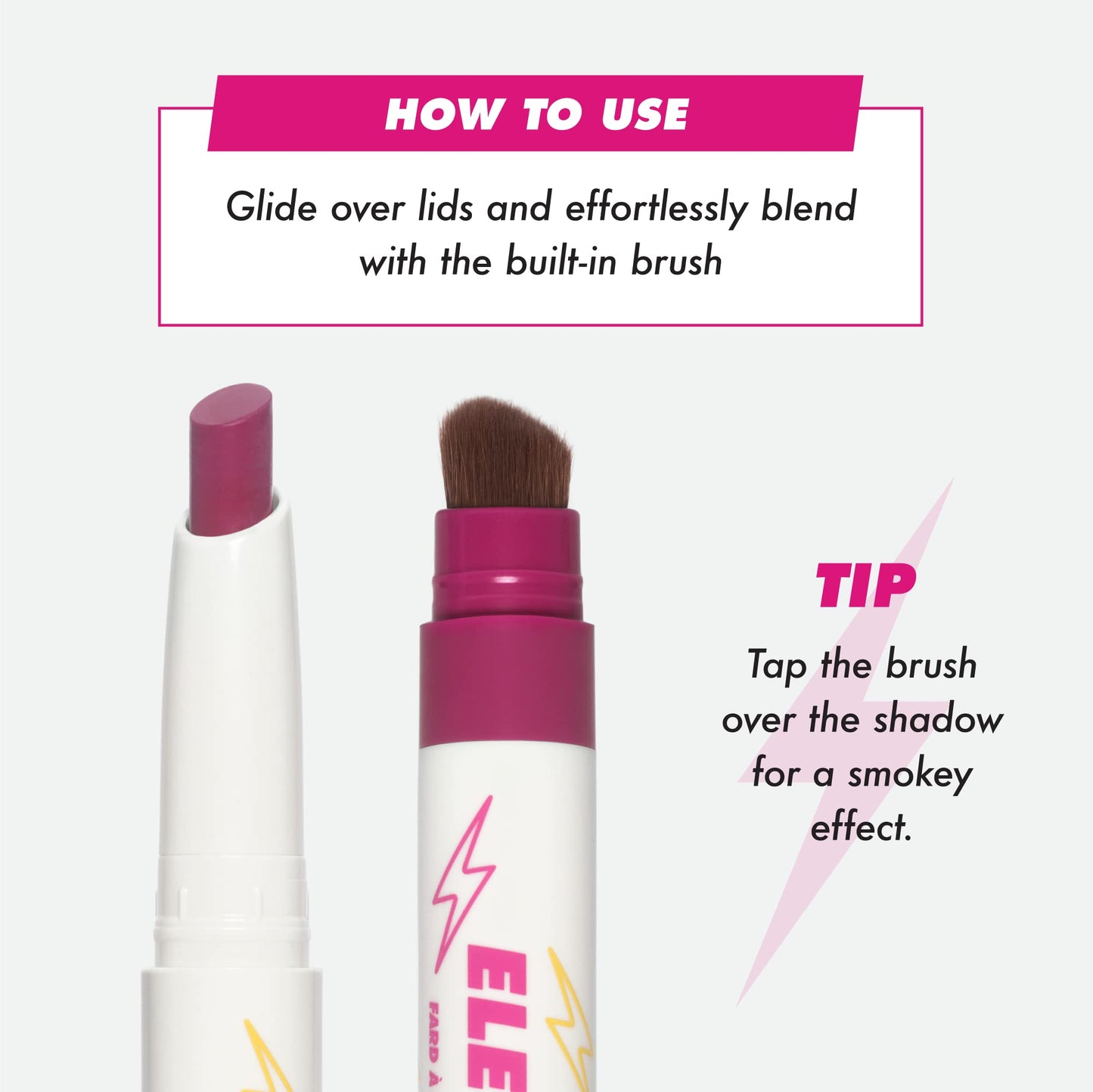 Lime Crime Electric Slide Eyeshadow & Brush Stick, As If - Lightweight 2-in-1 Eyeshadow Smudge Stick with Angled Brush for Long Lasting & Natural Beauty & Personal Care Lime Crime