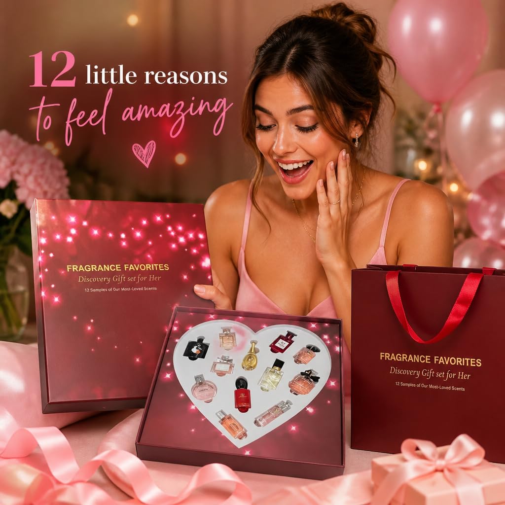 BEAUTIVANA Mini Perfume Gift Set for Women - 12-Piece Floral & Citrus Fragrance Collection, Travel Size Body Spray Variety Pack with Heart-Shaped Beauty & Personal Care BEAUTIVANA