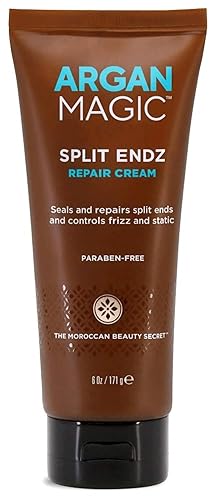 Argan Magic Split Endz Cream - Instantly Binds Frayed and Separated Ends While Preventing Future Breakage | Controls Frizz | Made in USA, Paraben Beauty & Personal Care Argan Magic