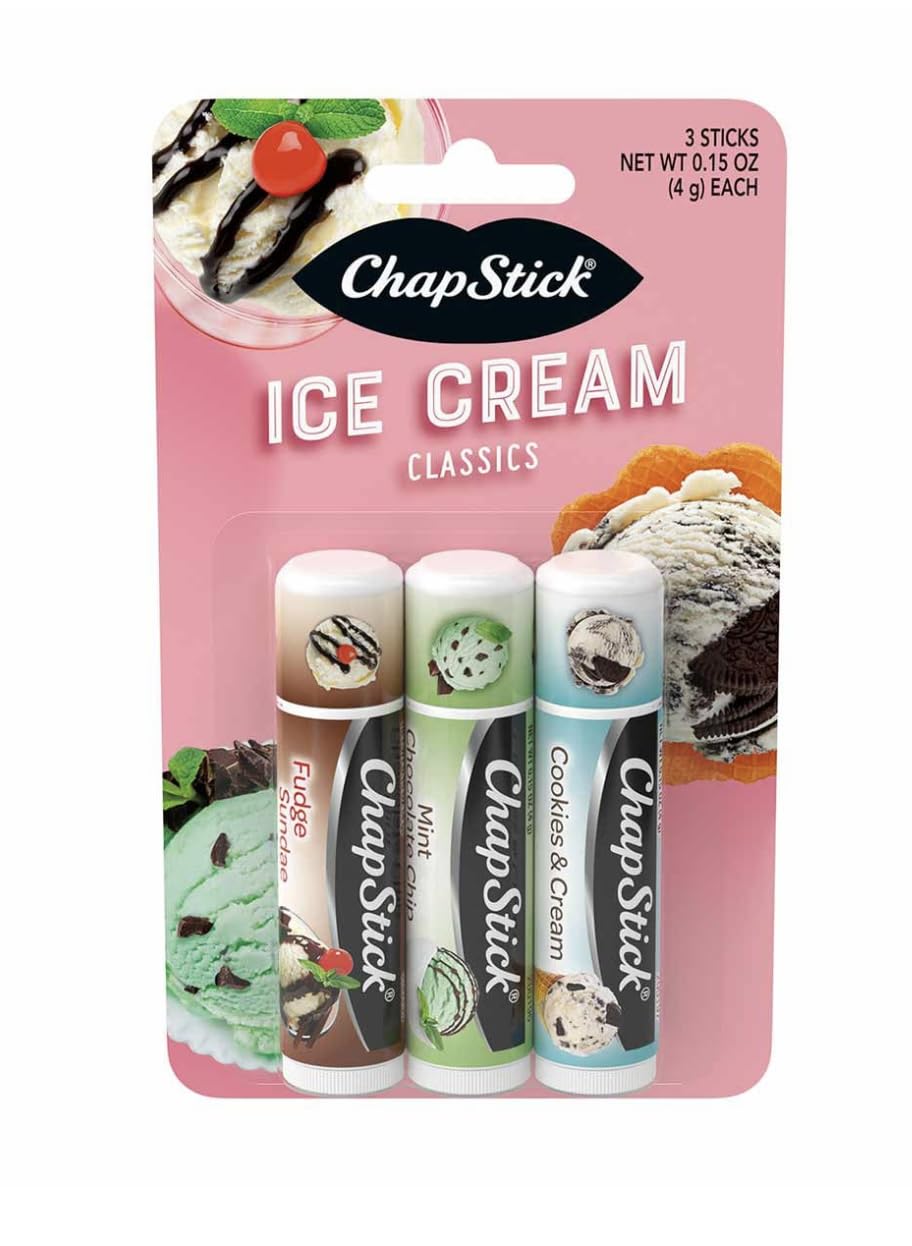 ChapStick Lip Moisturizer, Ice Cream 0.15 Oz Each 3 Sticks Beauty and Personal Care ChapStick