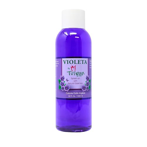 Tulipan De Espana Violet Cologne, 32 fl oz - Classic Violet Scent, Soothing and Calming, Ideal for Relaxation and Sleep, Multi-Purpose Use Beauty & Personal Care Tulipan de Espana