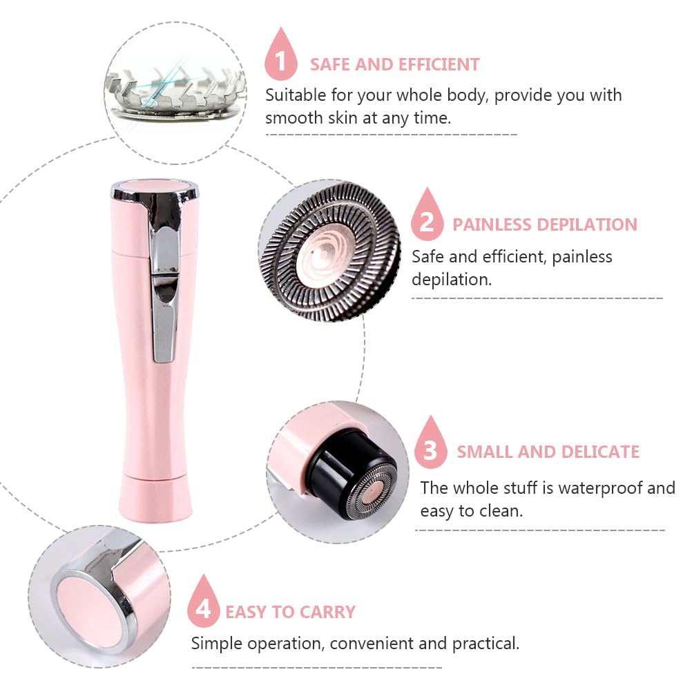 HEALLILY Waterproof Women Epilator Hair Removal Device Electric Body Hair Trimmer and Shaver Portable for Full Body Use Easy to Clean Beauty and Personal Care HEALLILY