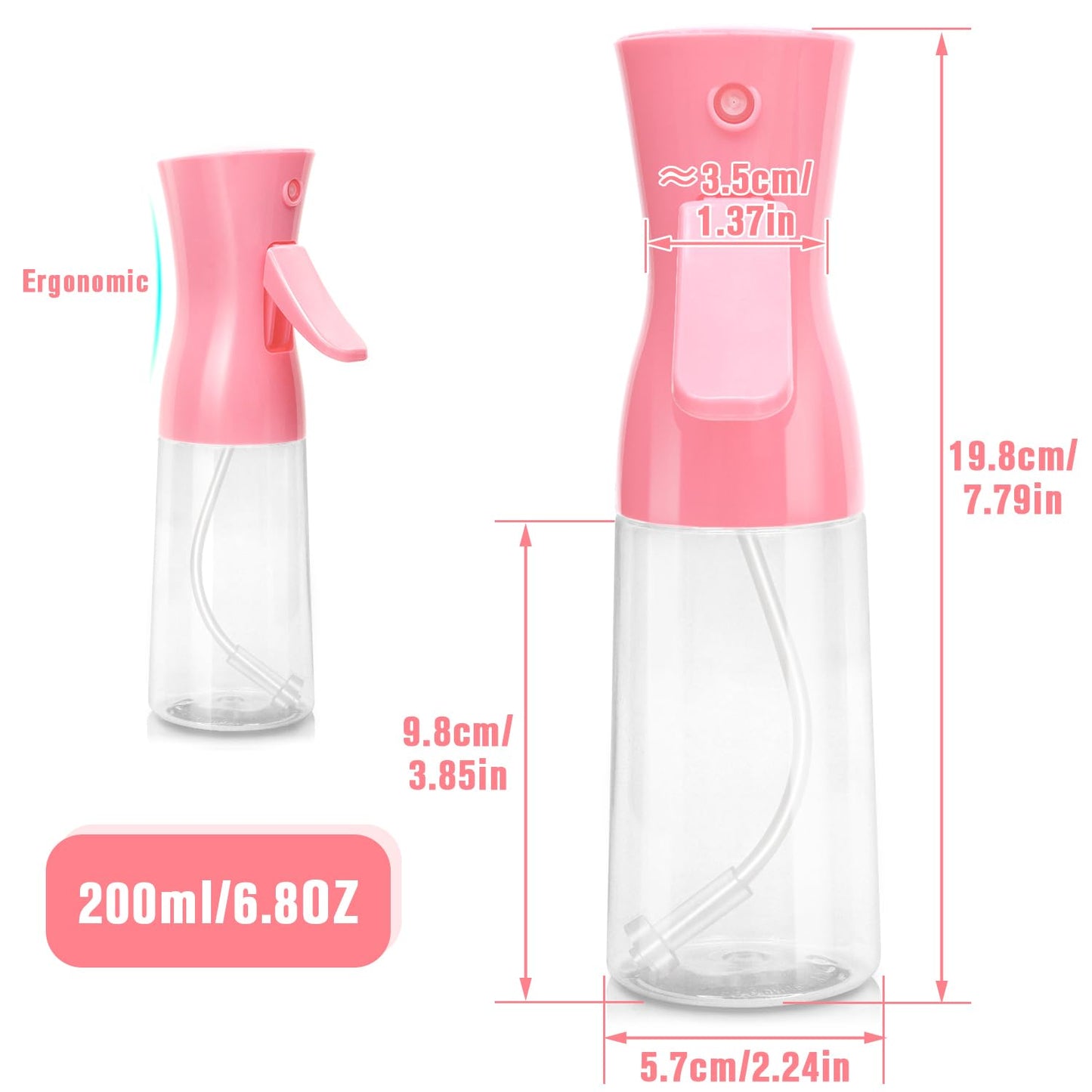 Apidgrowth Spray Bottle,Hair Spray Bottles, Fine Mist Refillable Spray Container, Ultra-Fine Continuous Spray Bottle for Skincare, Plant Care, Pet Beauty and Personal Care Apidgrowth