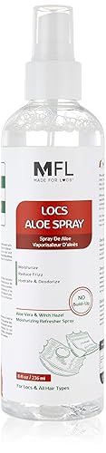 Made For Locs Vegan Aloe Refresher Spray | Hydrating Moisturizer for Locs & Dreadlocks, Natural Hair Care | Nourishing Locs Spray with Aloe Vera, 8 oz Beauty & Personal Care MFL MADE FOR LOCS