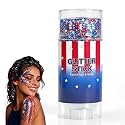 4th of July Glitter Stick, Patriotic Red White and Blue Face Hair Body Glitter Stick, 4th of July Outfits for Women Men, Sparkling Glitter Makeup Beauty & Personal Care TAQIYEZ