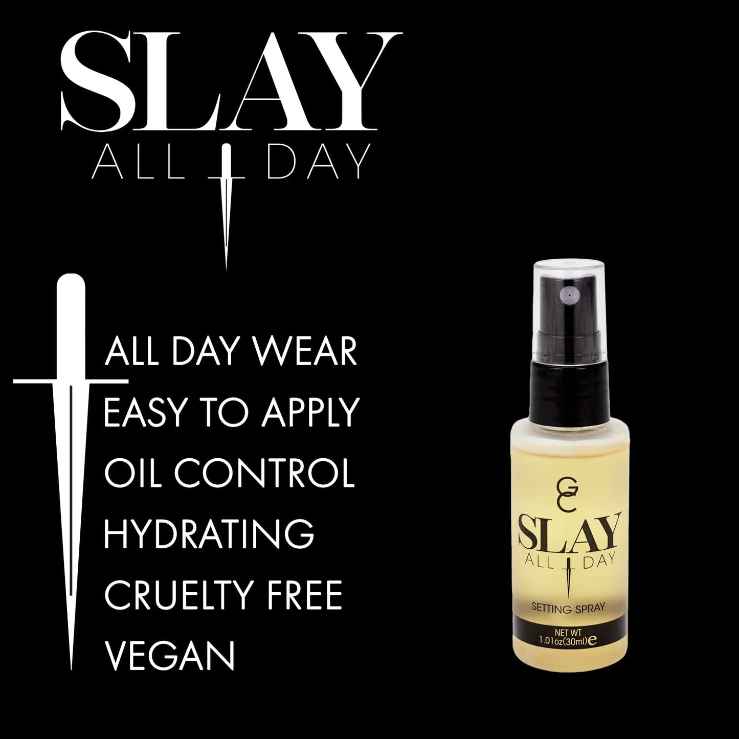 Slay All Day Setting Spray Mini - Lemongrass by Gerard Cosmetic for Women - 1.01 oz Setting Spray Beauty & Personal Care Gerard Cosmetics