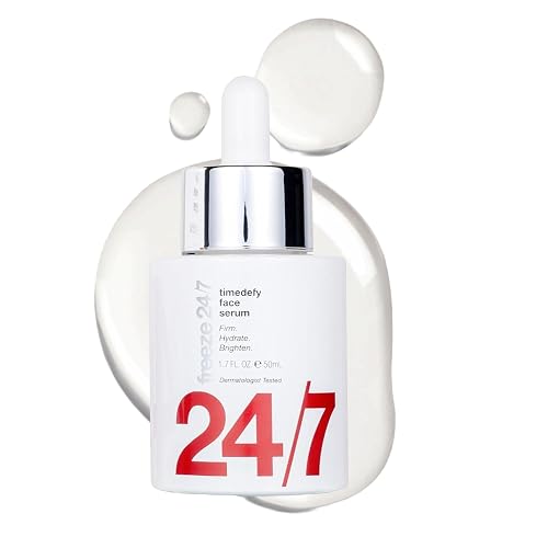 Freeze 24/7 TimeDefy Face Serum - Radiance Serum with Hyaluronic Acid, Red Algae, Vitamin B, Boosts Firmness & Glow, Lifts, Hydrates, Revitalizes Beauty & Personal Care FREEZE 24·7