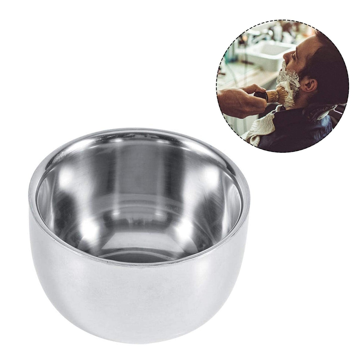 Agatige Shaving Bowl for Men, Double Layer Stainless Steel Shaving Lather Dish Soap Bowl Accessories for Barber Shops, Home, Business or Travel Use Beauty and Personal Care Agatige