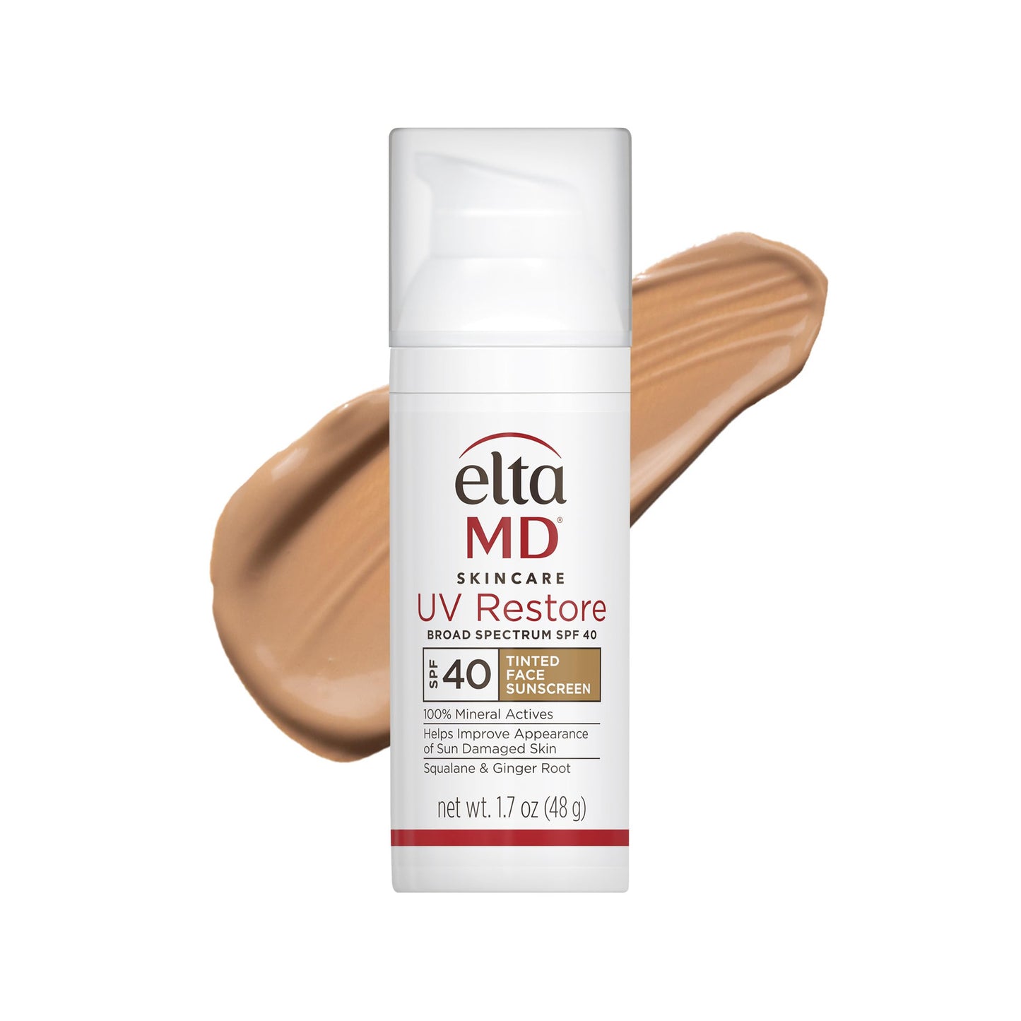 EltaMD UV Restore Tinted Sunscreen for Face SPF 40, Tinted Mineral Sunscreen for Sun Damaged Skin Repair Face, Anti Aging Zinc Oxide Moisturizer Beauty & Personal Care EltaMD