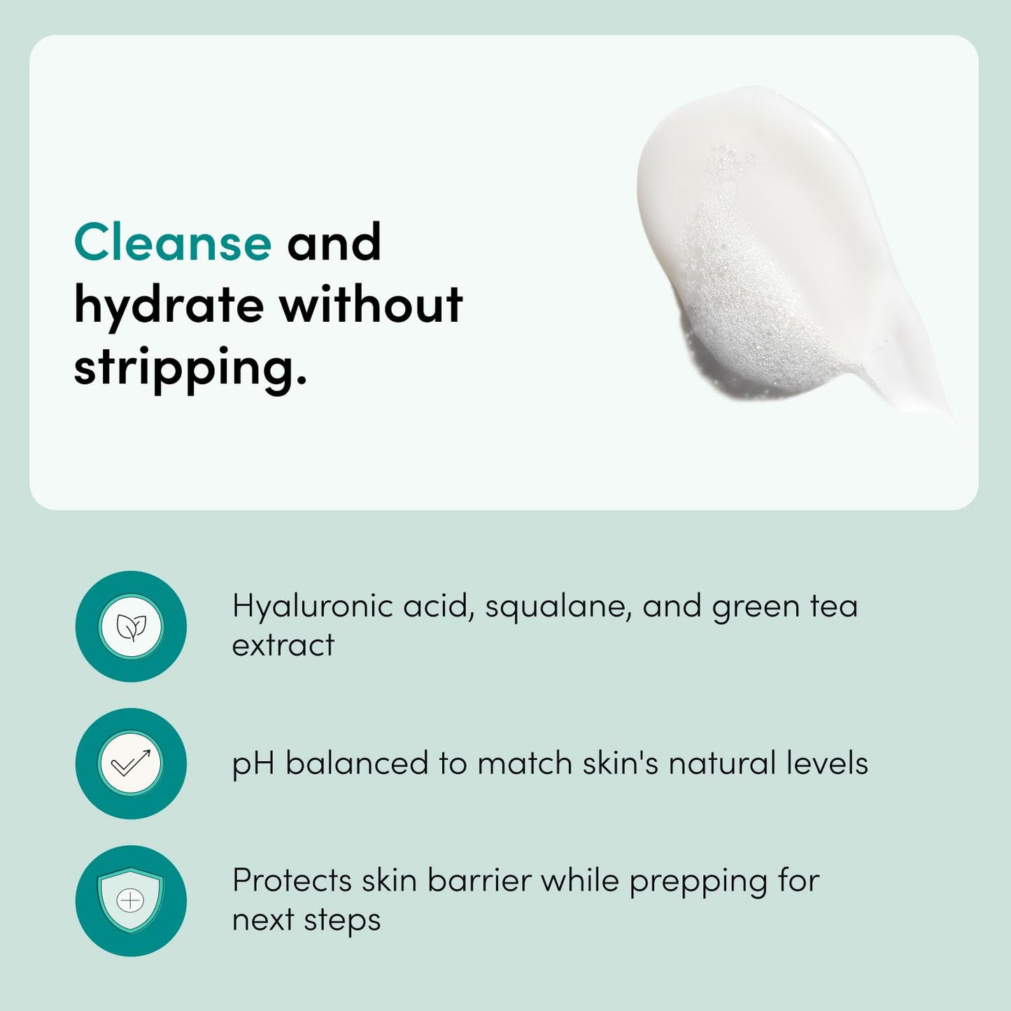 hers Clear Waters Facial Cleanser - Hyaluronic Acid, Squalane, & Green Tea Extract - Hydrating Face Wash for All Skin Types - pH Balanced Beauty & Personal Care HIMS & HERS