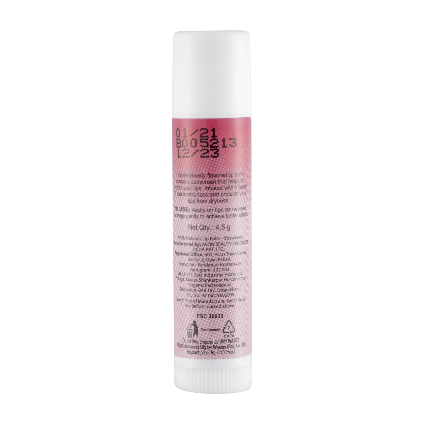 Avon Naturals Lip Balm (Strawberry) Beauty and Personal Care AVON