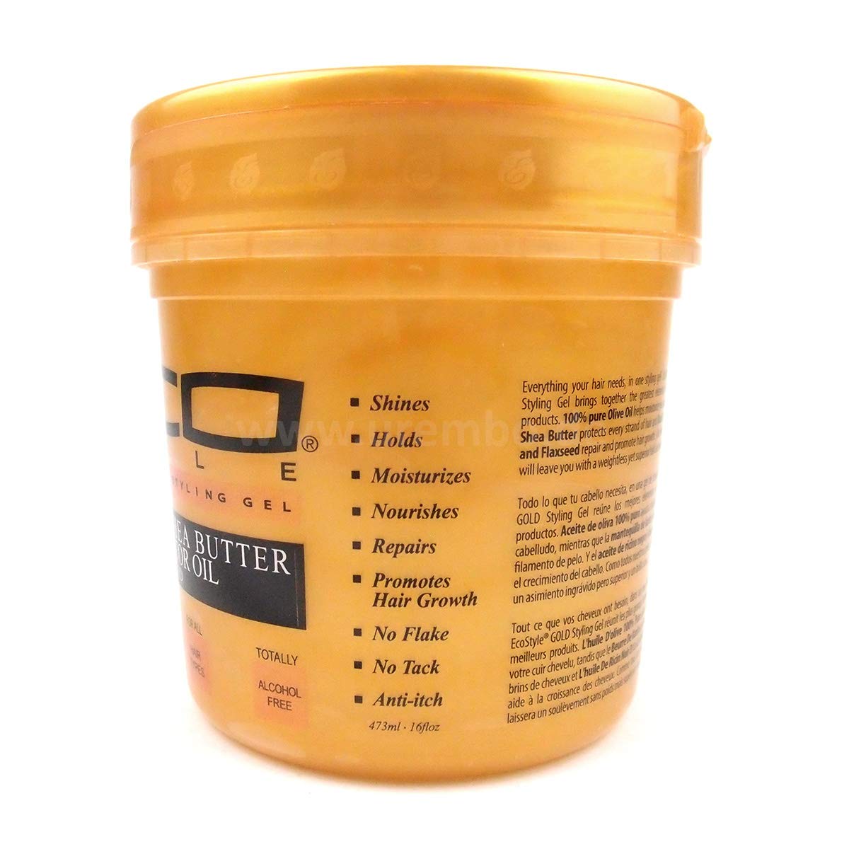 Eco Style Gold Olive Oil & Shea Butter & Black Castor Oil & Flaxseed 16oz 2 PACK Beauty & Personal Care Eco Style