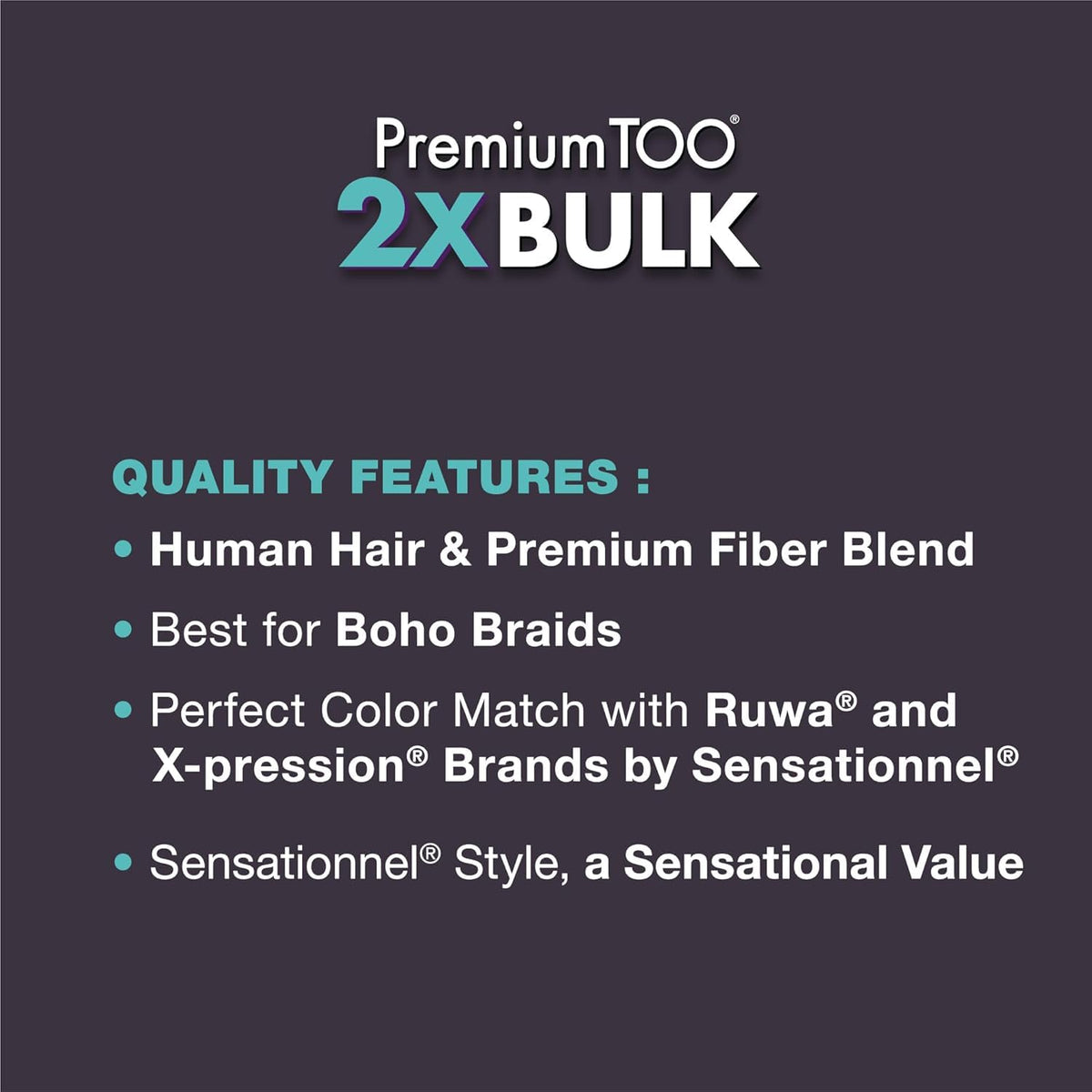 Sensationnel PremToo bulk weaving - 2x water wave human hair blend for boho, knotless box or curly loose wave styles - 1 pack (18 inch, 1B OFFBLACK)
