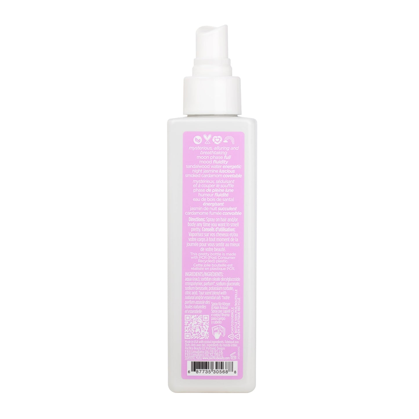 Pacifica Hair & Body Mist - Neon Moon Hair & Body Spray for Women -w/Sandalwood, Jasmine & Spices Perfumes for Women - Hair Perfume - Alcohol-Free Beauty & Personal Care Pacifica
