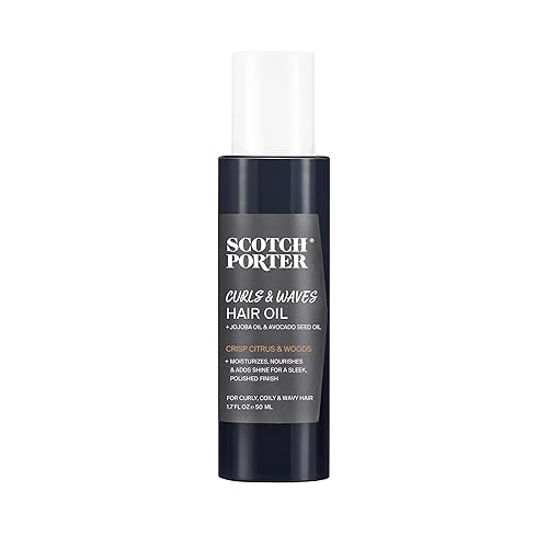 Scotch Porter Curls & Waves Hair Oil for Men | Seals in Moisture, Detangles & Prevents Frizz | Free of Parabens, Sulfates & Silicones | Vegan | 1.7oz Beauty & Personal Care Scotch Porter