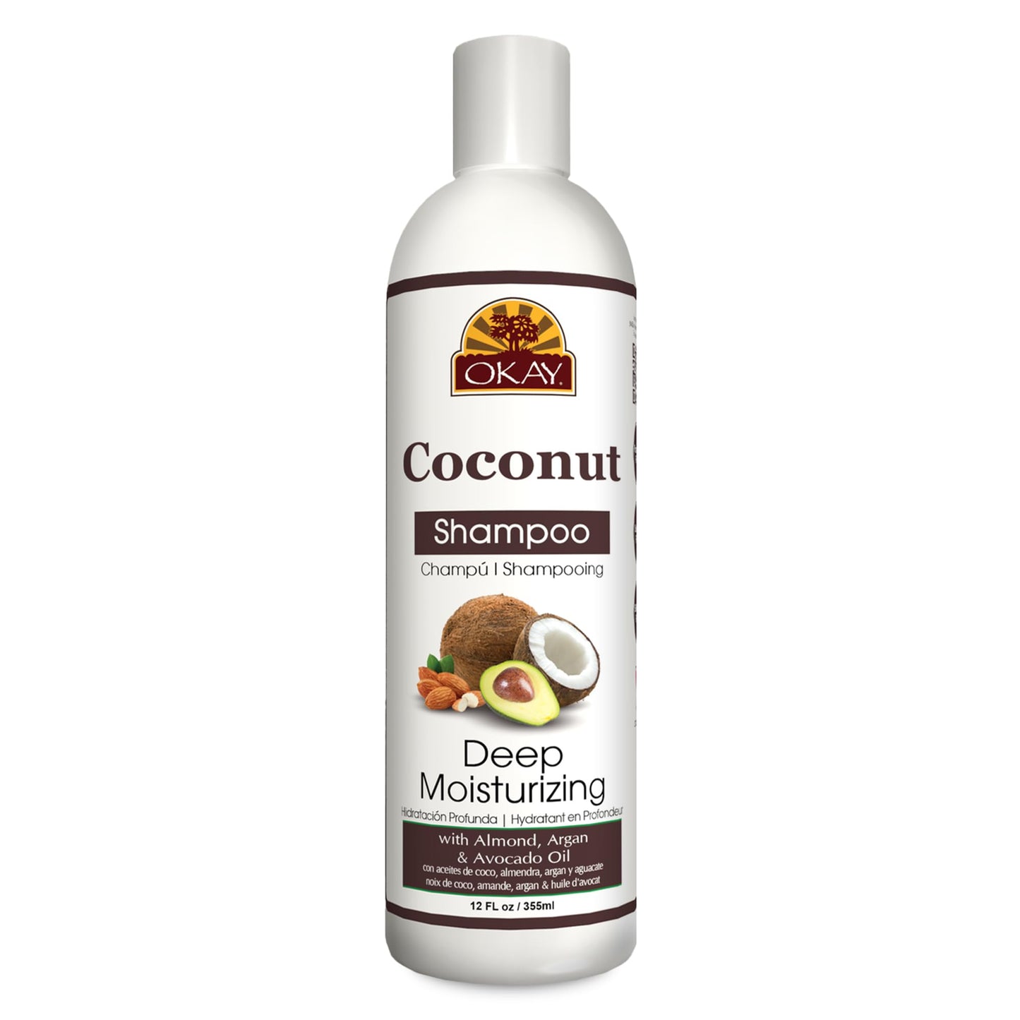 Okay Coconut Deep Moisturizing Shampoo Helps Replenish Moisture And Elasticity For Healthy Strong Hair Sulfate,Silicone,Paraben Free For All Hair Beauty & Personal Care OKAY